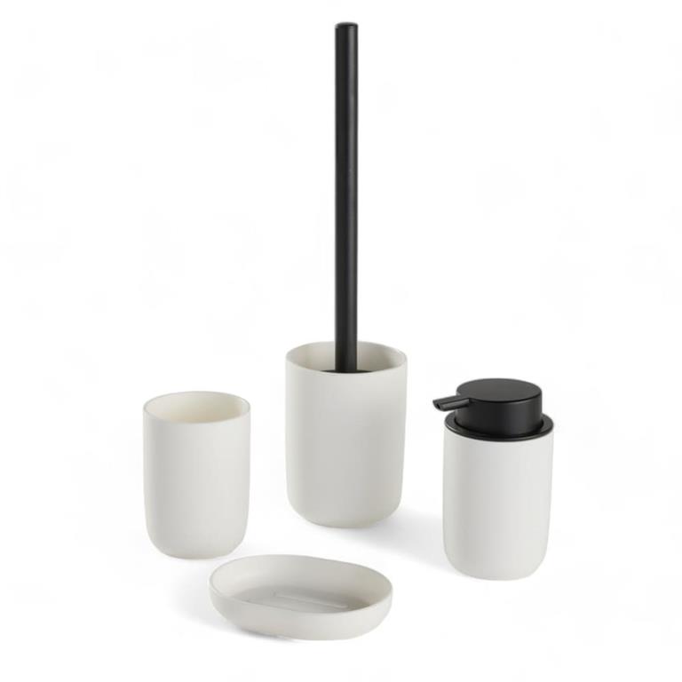 Set de 4 accessoires de salle de bain et WC  36x8cm