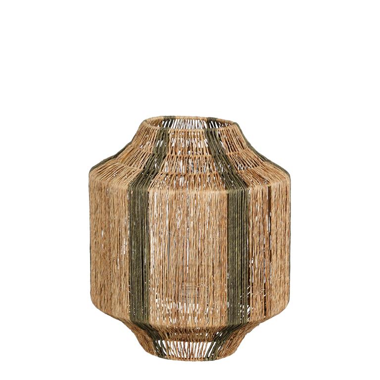 Lanterne en jute vert foncé H36
