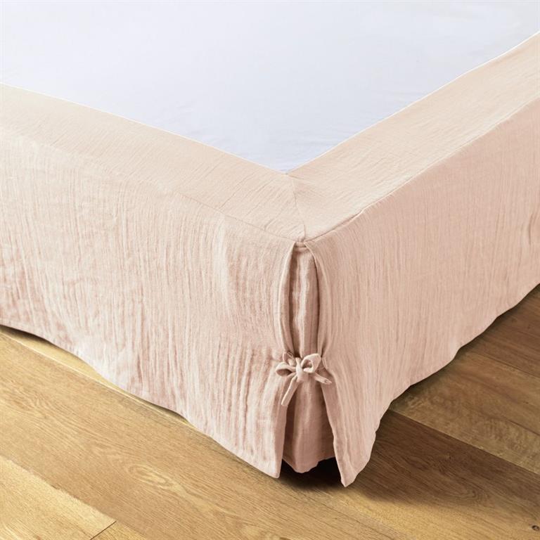Cache sommier gaze de coton uni 160x200 cm