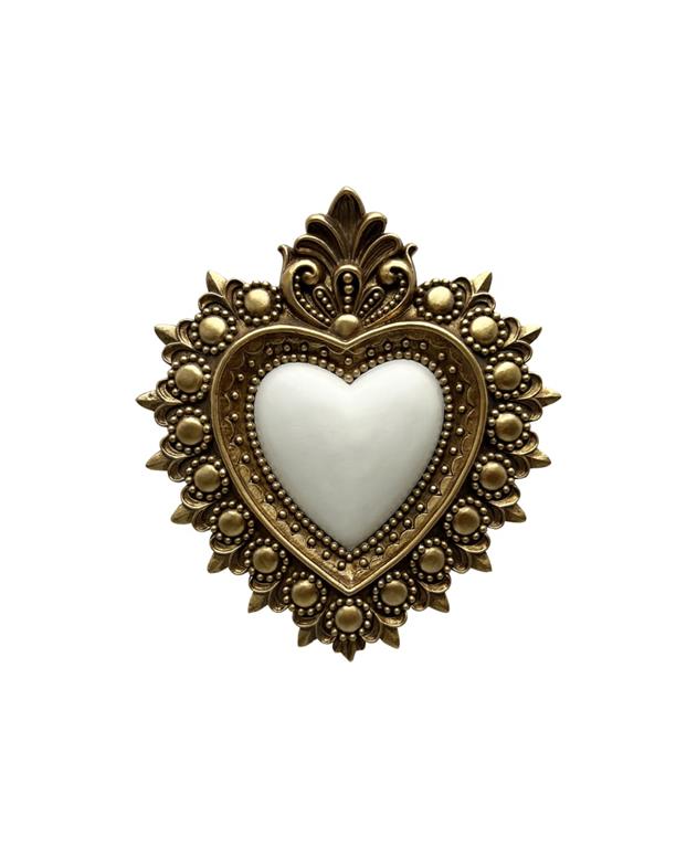 Déco murale ex-voto blanc 13x14