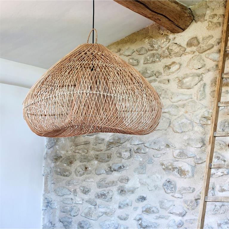 Suspension non électrifiée en rotin D80cm - naturelRONI