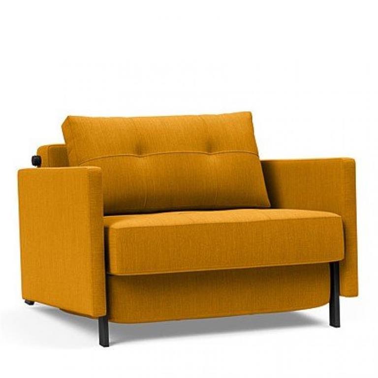 INNOVATION LIVING  Fauteuil design SOFABED CUBED 02 ARMS convertible lit 200x90cm Elegance Curry