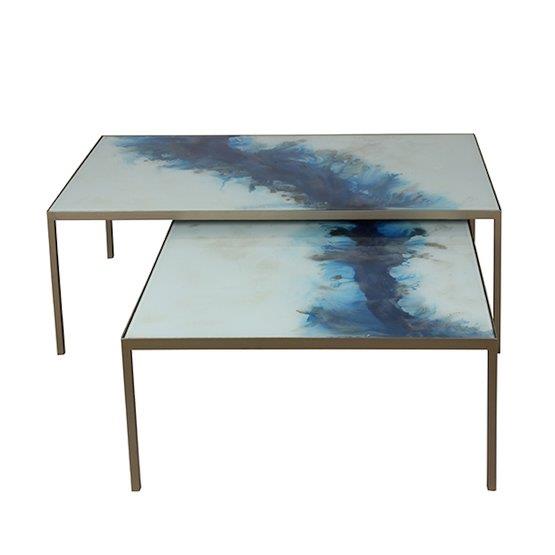 2 Tables basses Blue Mist Organic - Notre Monde