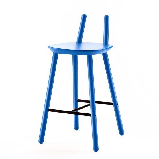 Chaise de bar bleue 65 cm Naïve - Emko