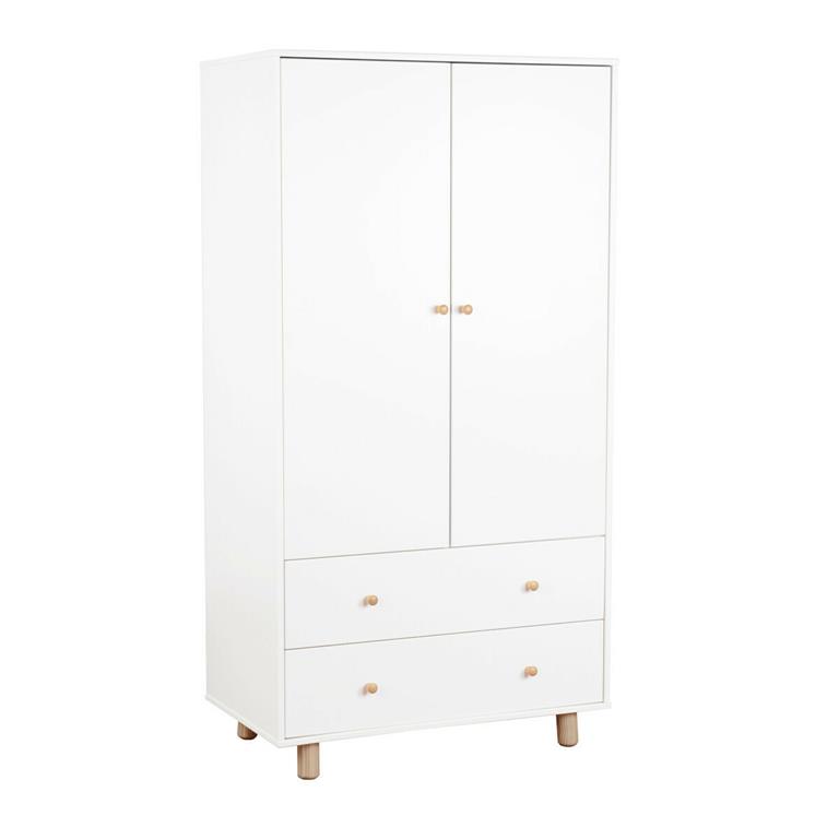 Armoire enfant blanc et bois