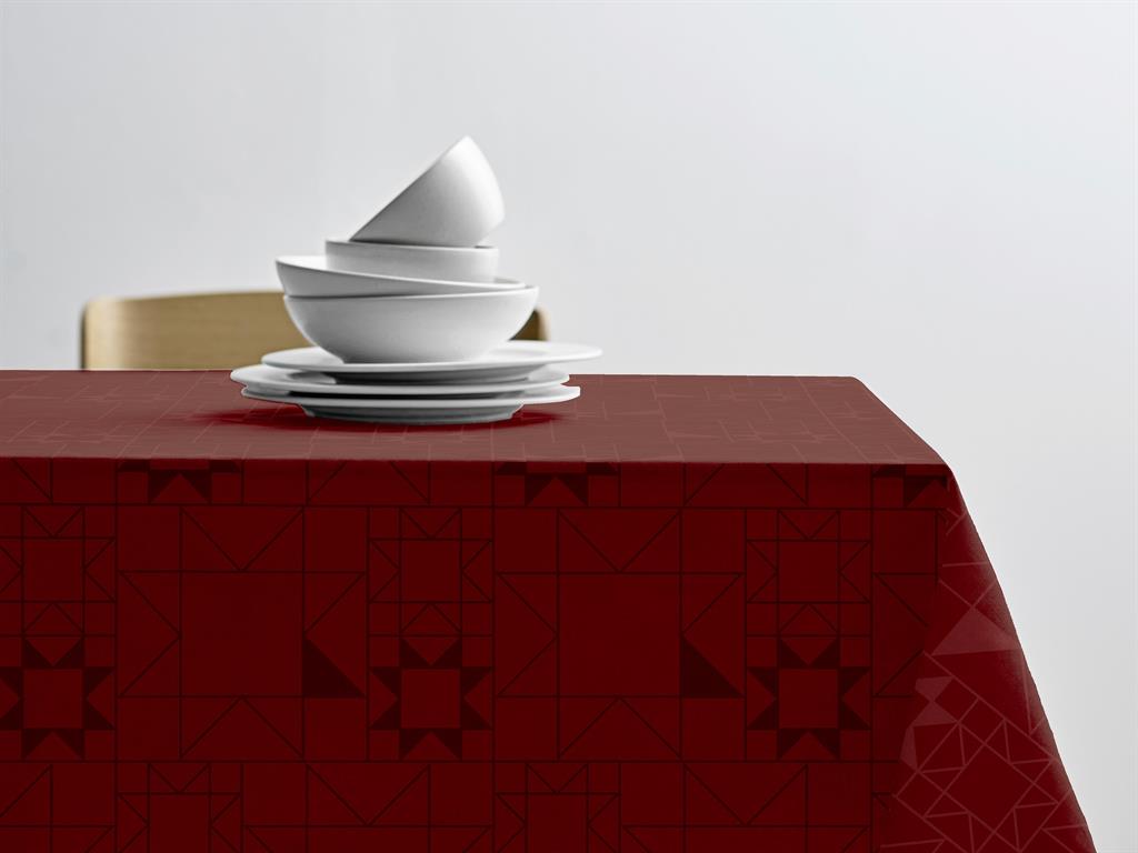 Nappe en coton rouge