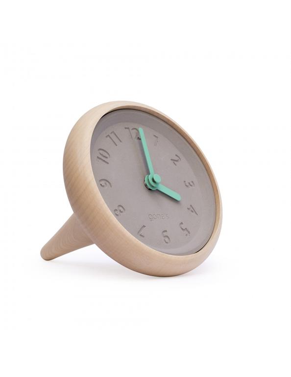 Horloge de table en bois et béton