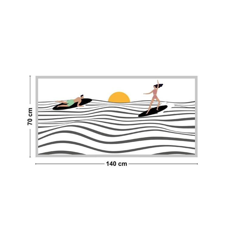 Tête de lit - intissé - pré-encollé - 140x70 cm - Multicolore