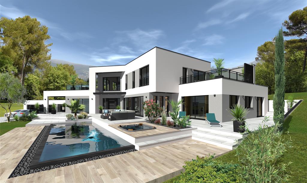 Etude et conception d'une villa ultra-contemporaine de standing avec étage