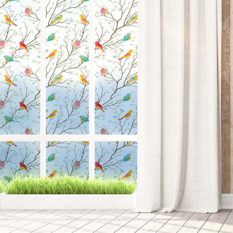 Film Occultant oiseaux dans la forêt 40x100cm