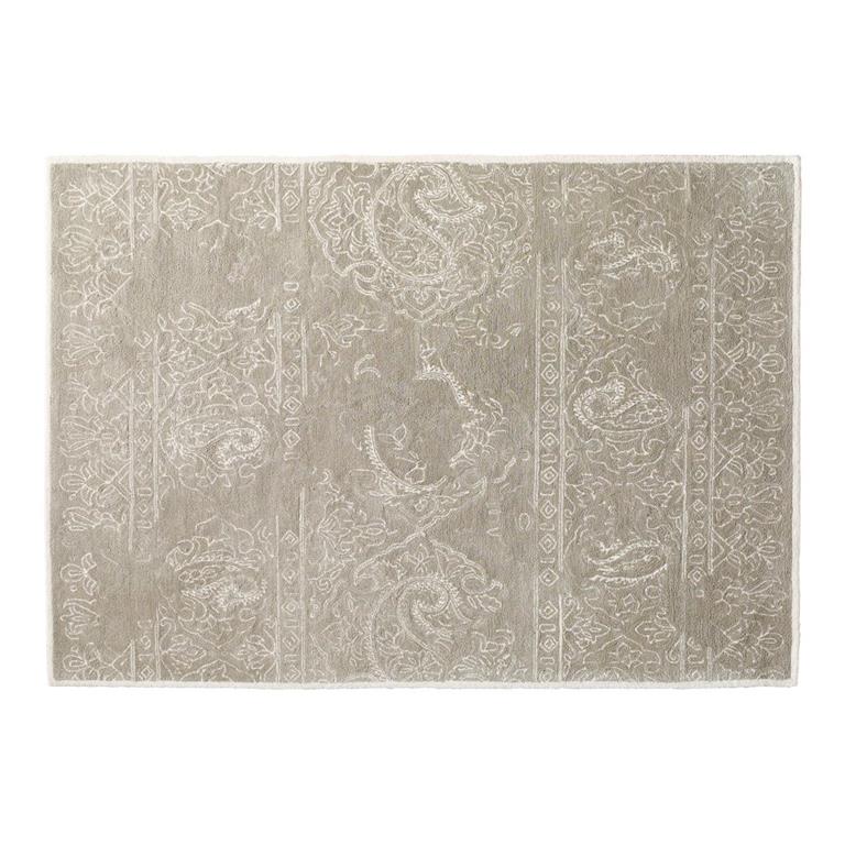 Tapis à poils courts en laine beige 160 x 230 cm ARTEFACT