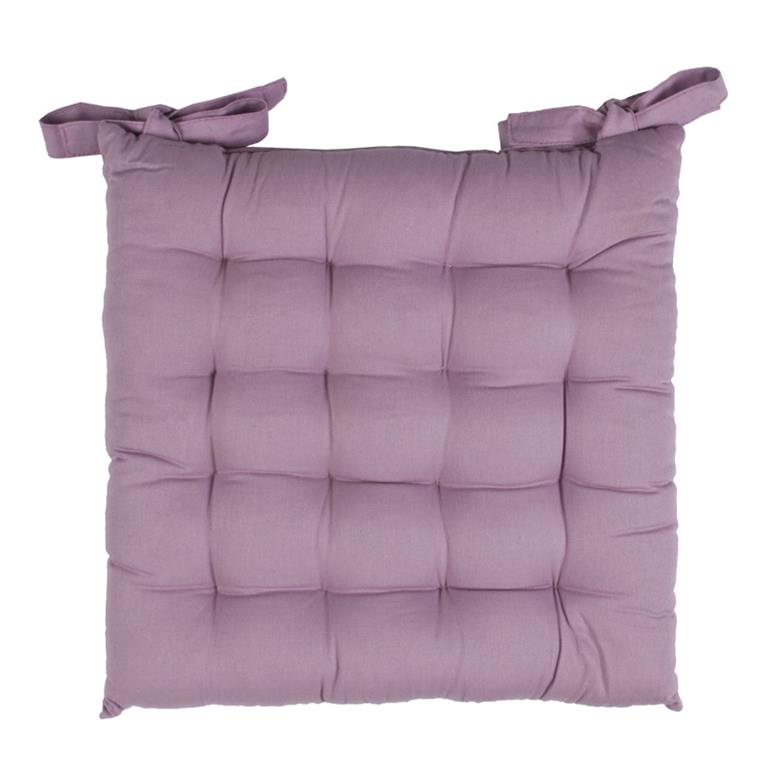 Galette 100% coton violine 38x38