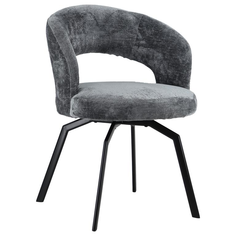 Chaise en chenille grise