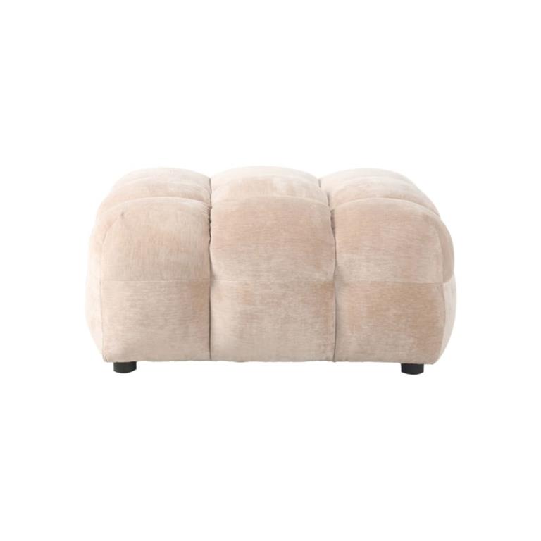 Repose-pied et Pouf en tissu beige