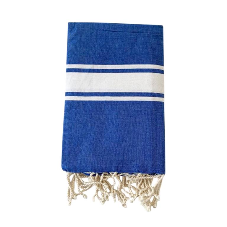 Fouta traditionnelle bleue royal kozo 100 x 200