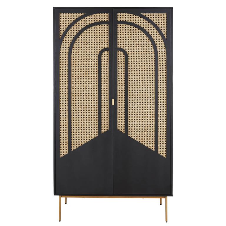 Armoire 2 portes battantes noire