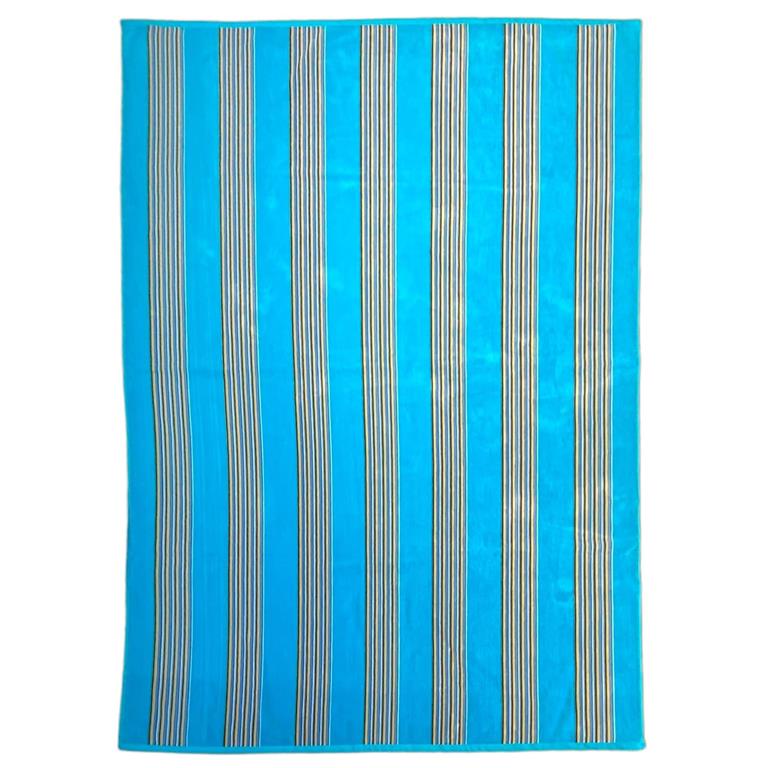 Serviette de plage éponge velours Mil-turquoise 140x180