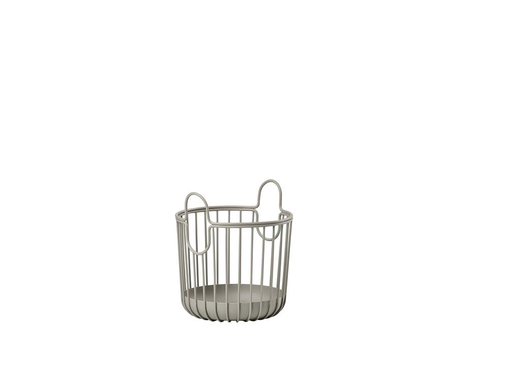 Panier en acier laqué taupe