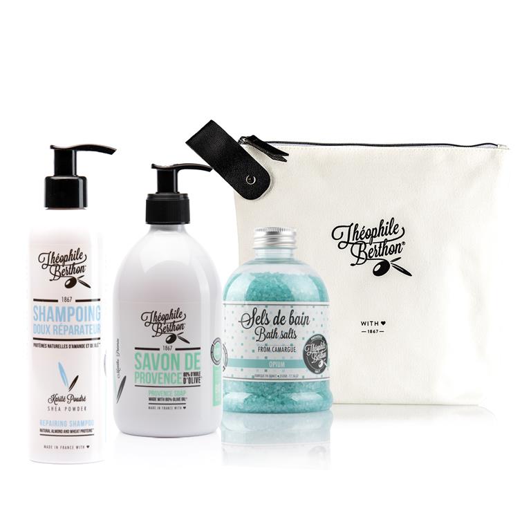 Trousse savon corps shampoing et sels bain