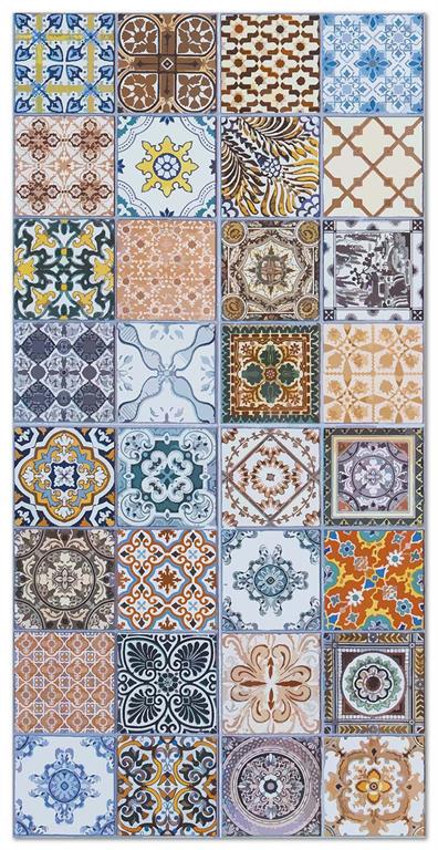 Tapis vinyle carreaux ciments nijar original 80x200cm