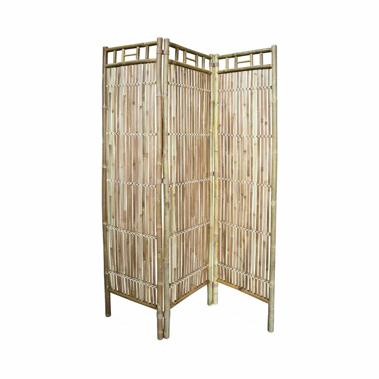 Paravent pliable en bambou