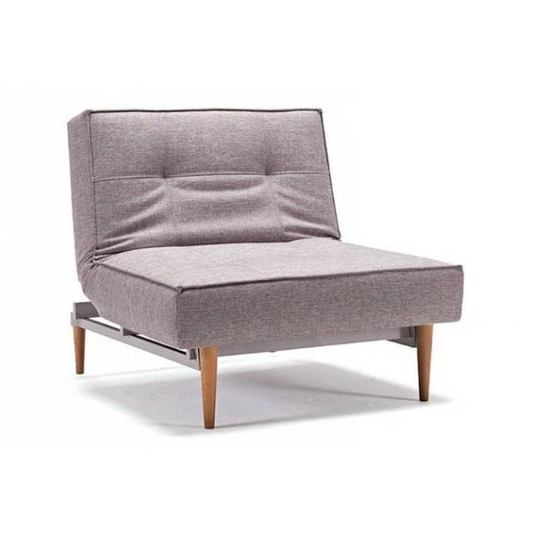 INNOVATION LIVING Fauteuil SPLITBACK STYLETTO convertible lit 90*115 cm pieds chêne