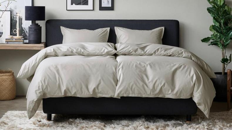 Housse de couette en coton égyptien Home by TEMPUR® Beige 140 x 200 CM