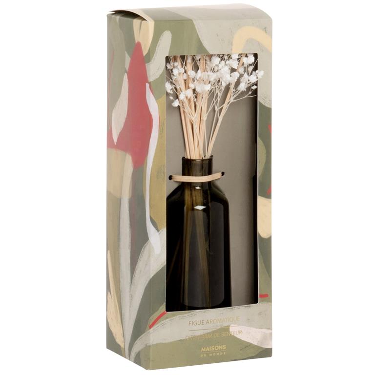 Diffuseur en verre vert parfum figue aromatique 100ML