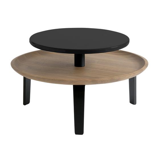 Table basse noire et chêne S Secreto - Colé Italian Design Label