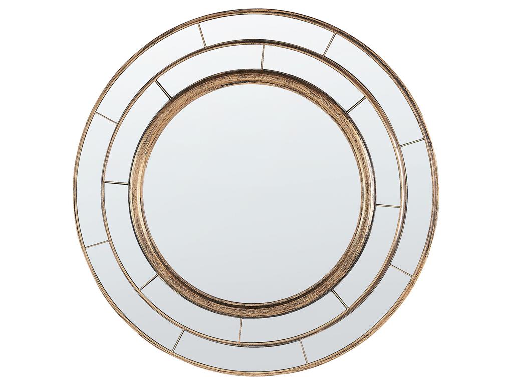 Miroir en matériaux synthétiques doré 40x40