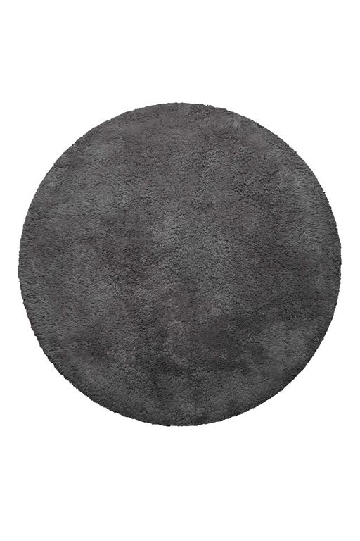 Tapis de bain rond doux gris ardoise coton 90 rd