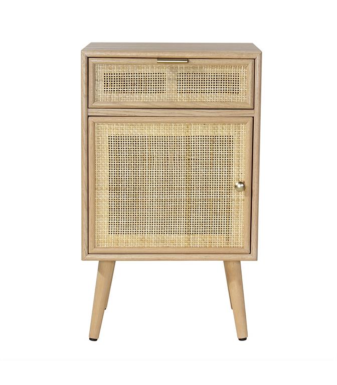 Table de chevet avec cannage