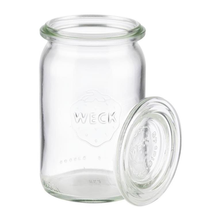 Produit à usages professionnels et particuliers. Bocaux de 145mL en verre cylindriques Servez vos boissons, apéritifs ou desserts avec style, grâce aux bocaux en verre avec couvercle Weck d'APS. Avec ...