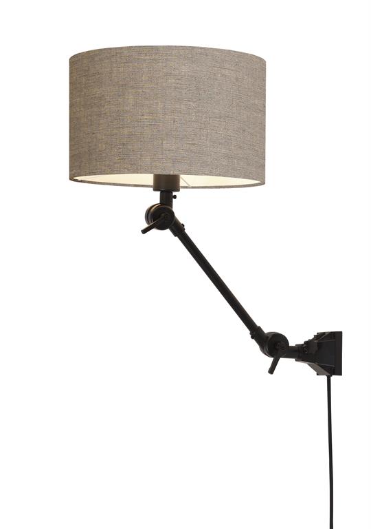 Applique noire flexible et abat-jour L65cm