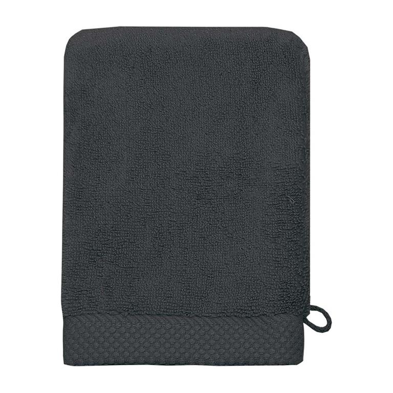 Gant de toilette en coton anthracite 16X21 cm cm