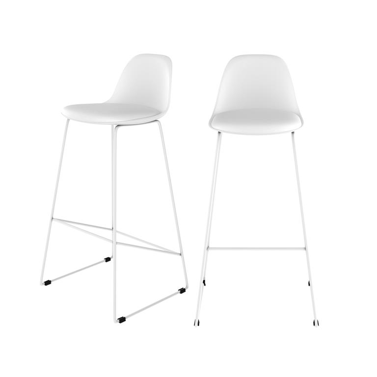 Chaise de bar blanche 75 cm 