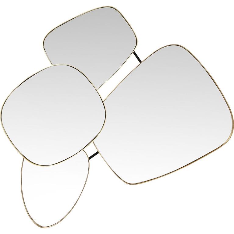 Miroir en acier doré 130x110