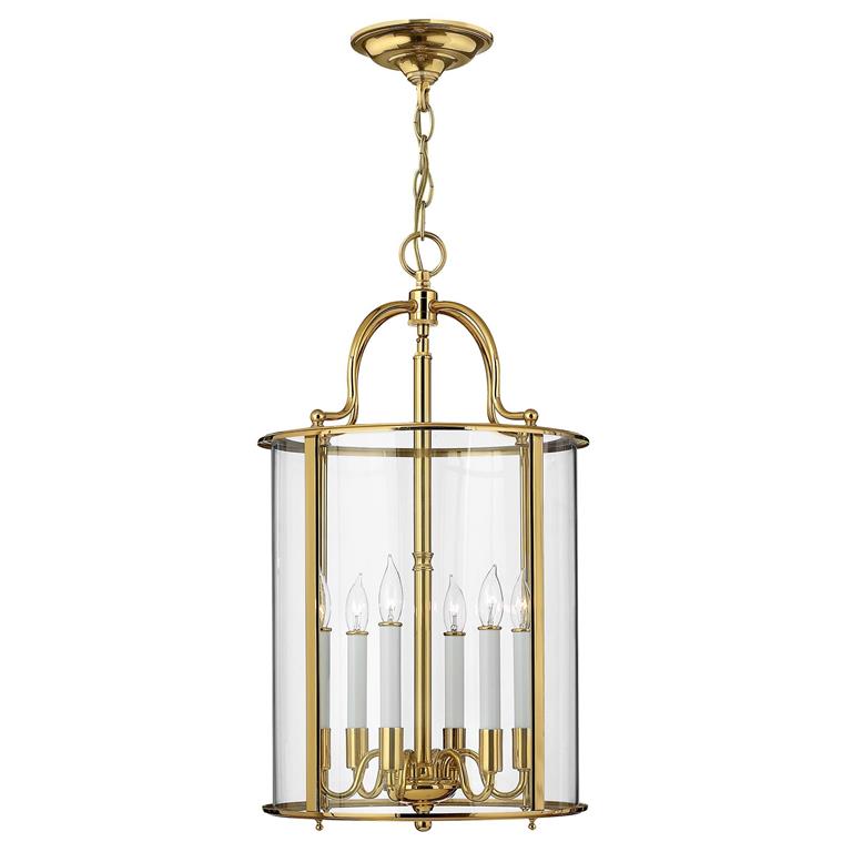 Suspension en laiton massif et verre transparent laiton poli
