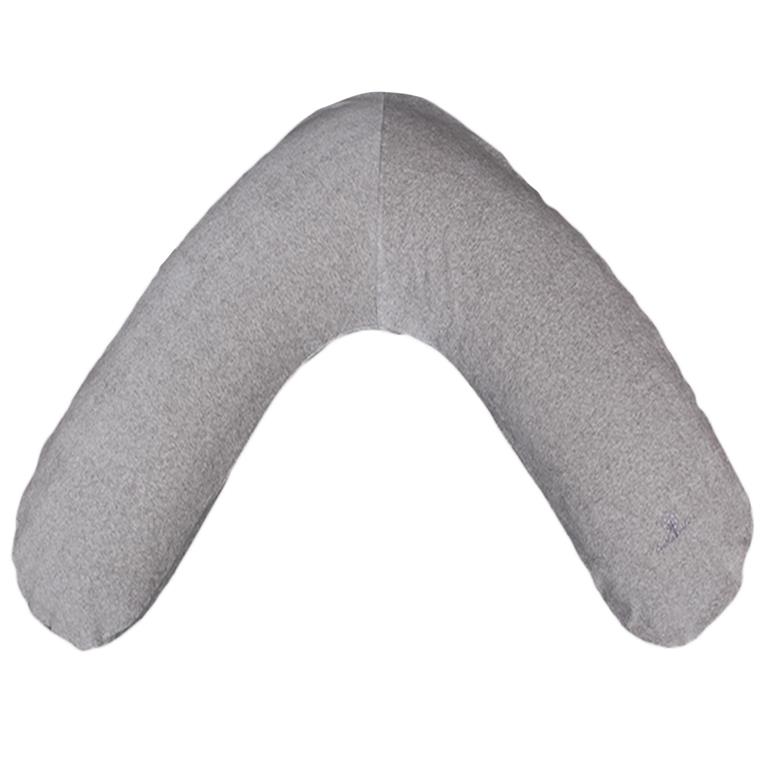 Coussin d'allaitement et de maternité 160 cm  Coton bio Gris