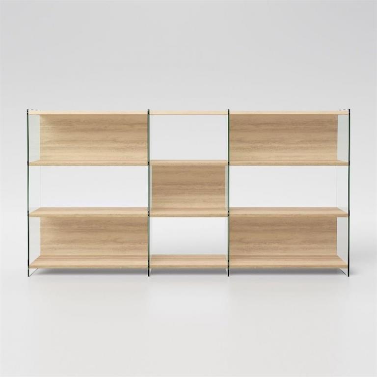 Bibliothèque murale BYBLOS en verre 