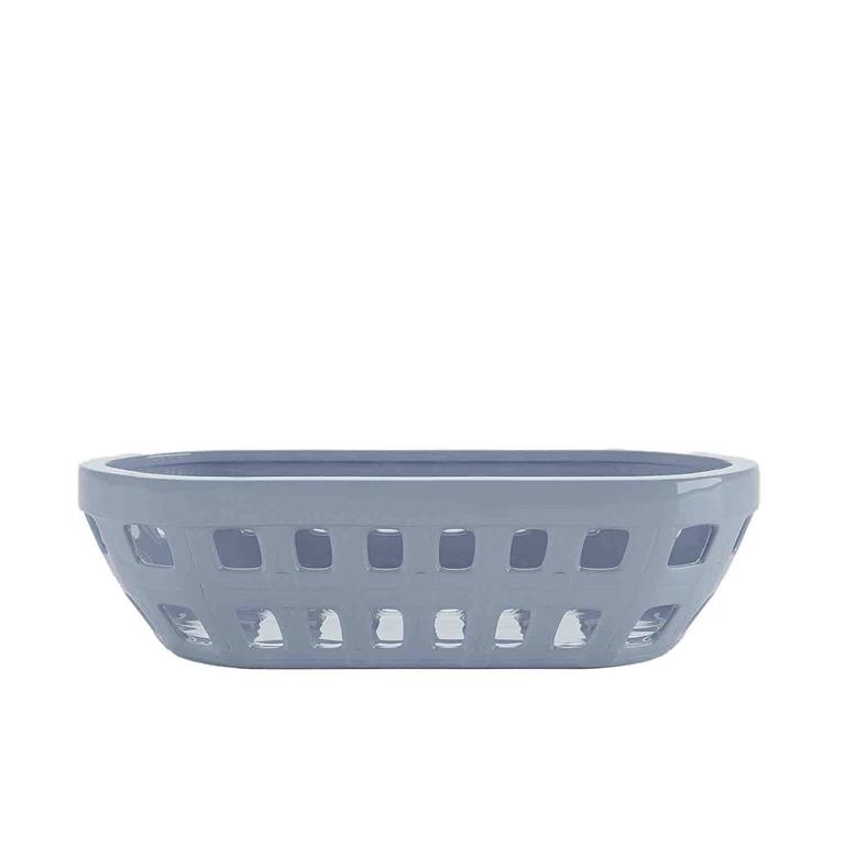 Corbeille céramique style vintage bleu