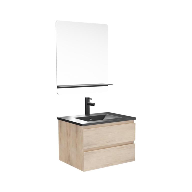 Meuble simple vasque 60cm  chêne