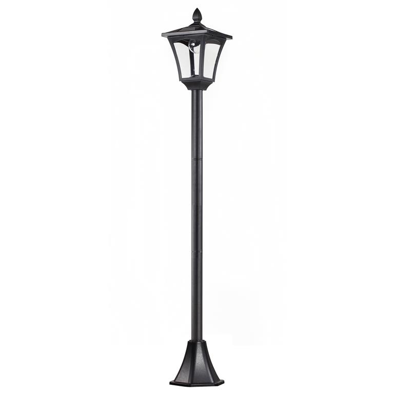Lampadaire extérieur solaire luminaire lanterne LED noir