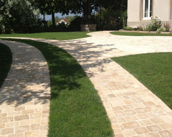 Pavés De Couleurs Nuancés en pierre naturelle - Finition Vieilli