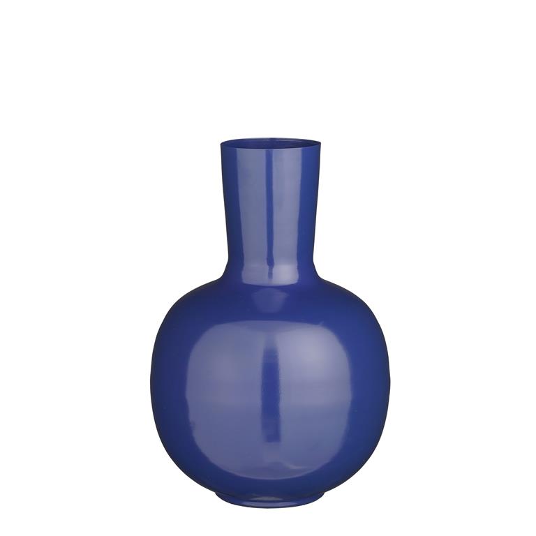 Vase en métal bleu H42
