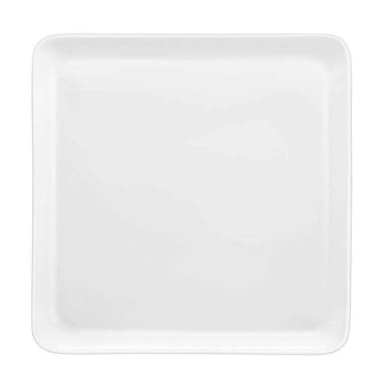 Coffret 6 assiettes plates carrées 25