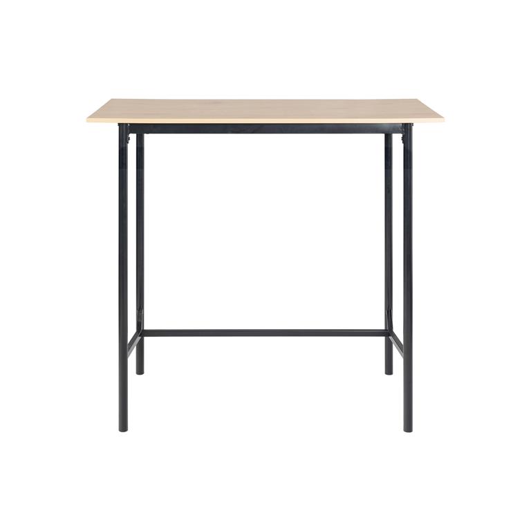 Table Console Moderne en Bois Naturel et Blanc avec Rangements