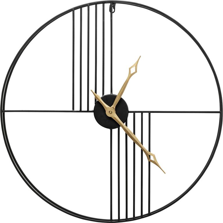 Horloge murale noire et dorée D60