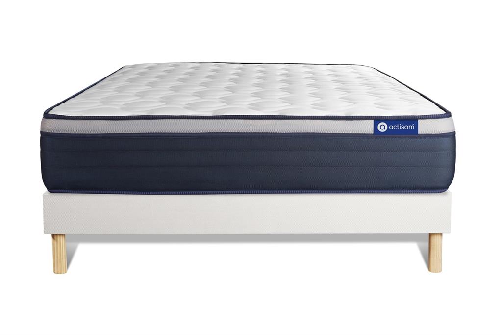 Ensemble 180x200 cm sommier kit blanc