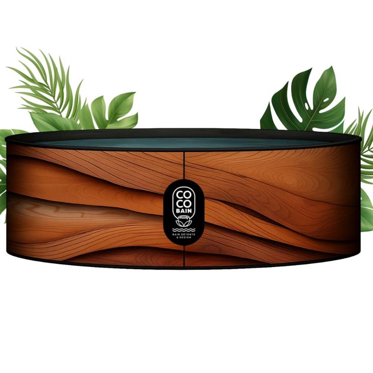 Piscine gonflable imitation bois 250cm